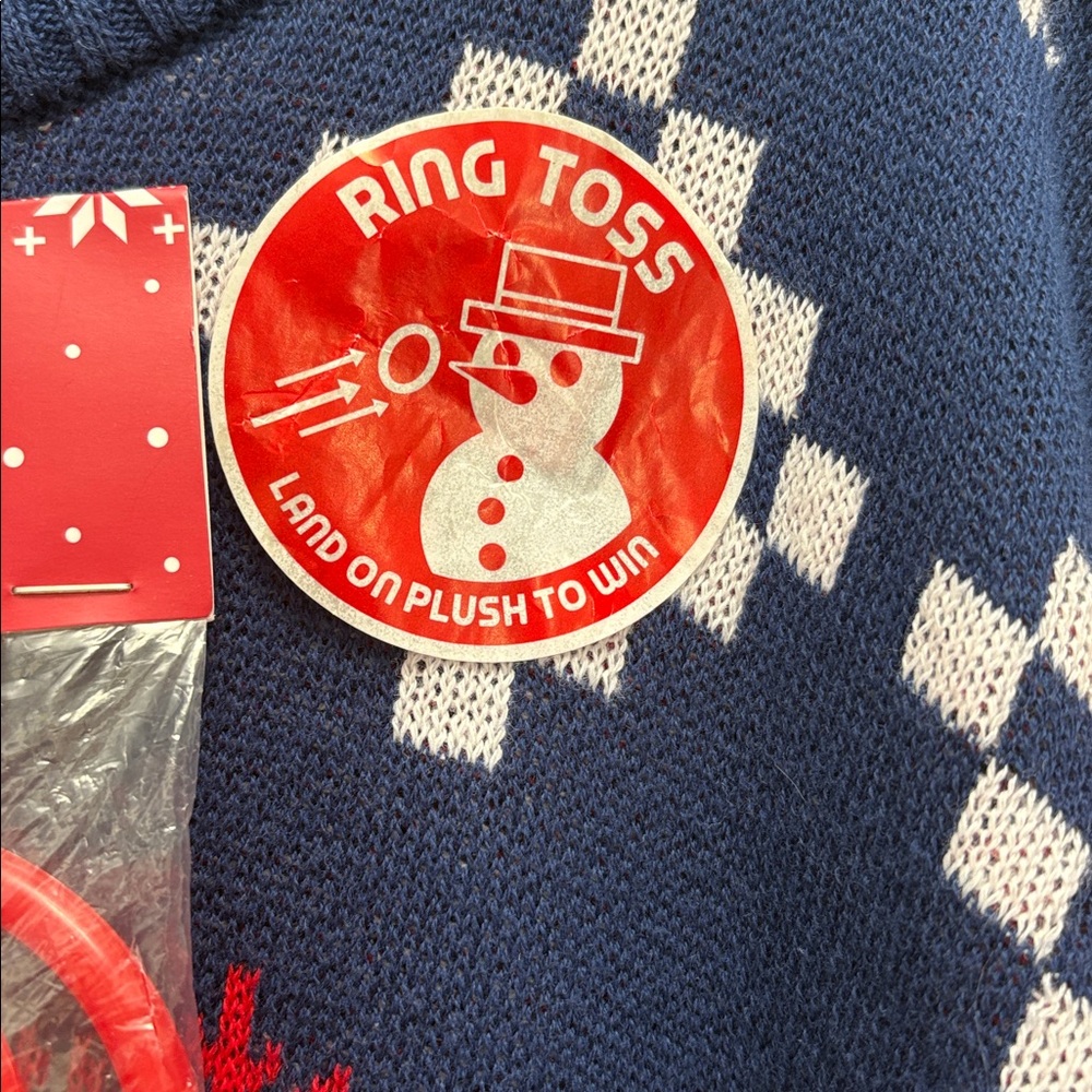 NWT Ugly Christmas Sweater Ring Toss Game Snowman Sweater Size Large - Picture 9 of 13